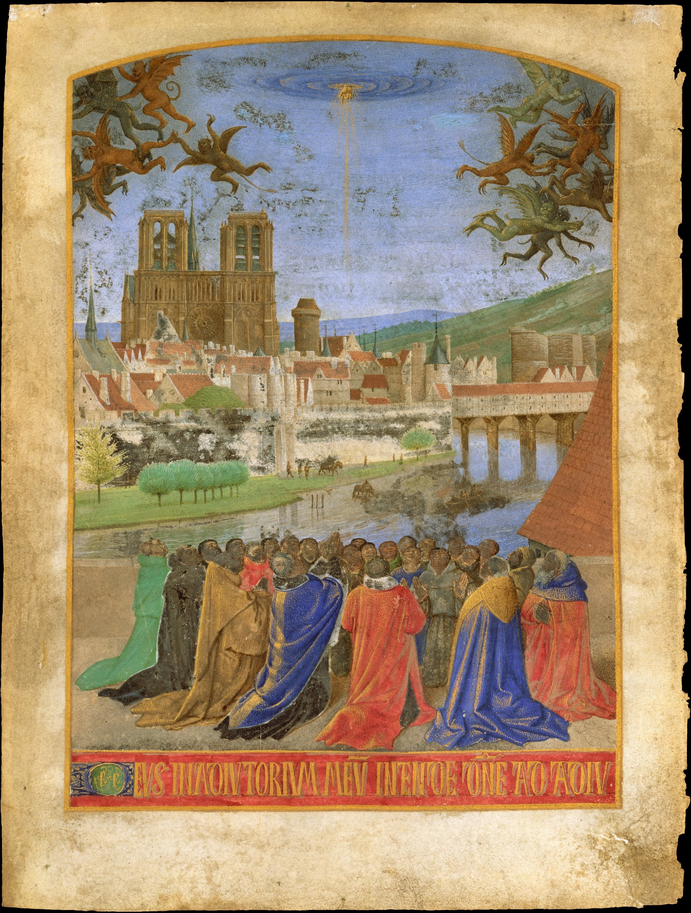 Medieval illuminated manuscript depicting demons, from The Metropolitan Museum of Art