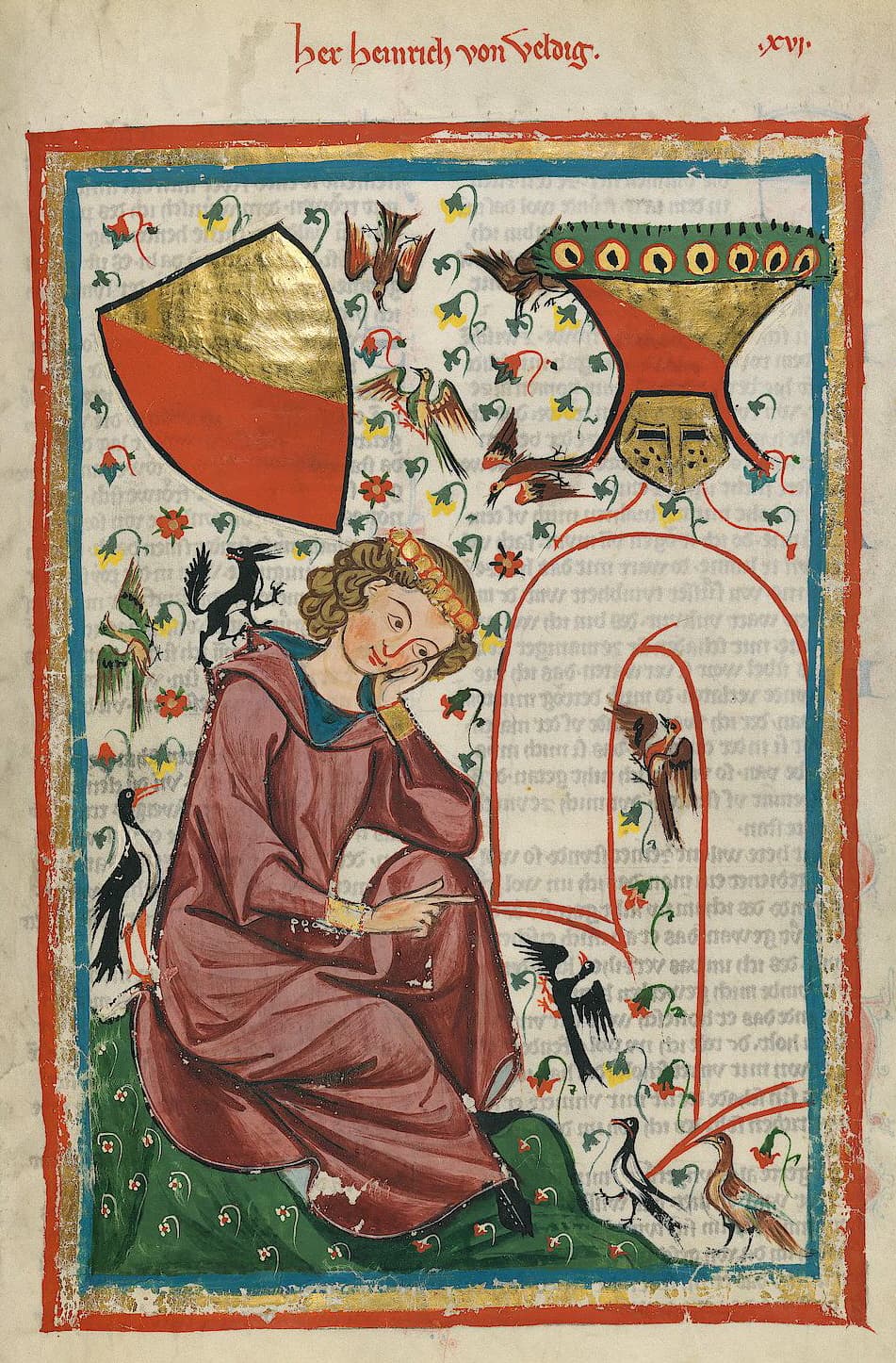 Medieval lovers from Codex Manesse