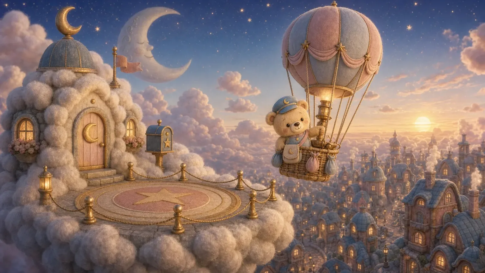 Dawn over the Cloud Post Office as the balloon comes home