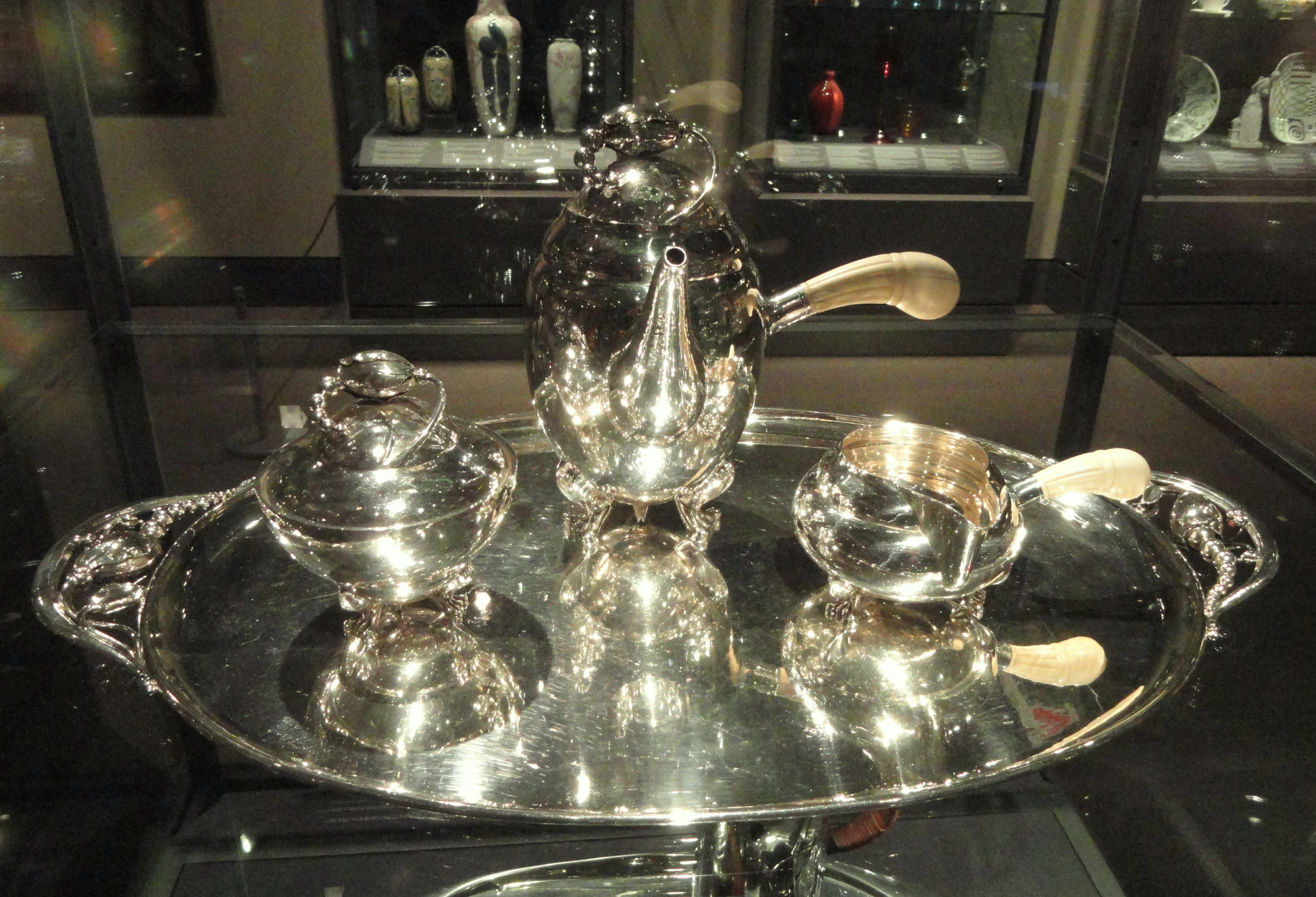 Georg Jensen Blossom pattern chocolate service, c. 1905-1908, Royal Ontario Museum