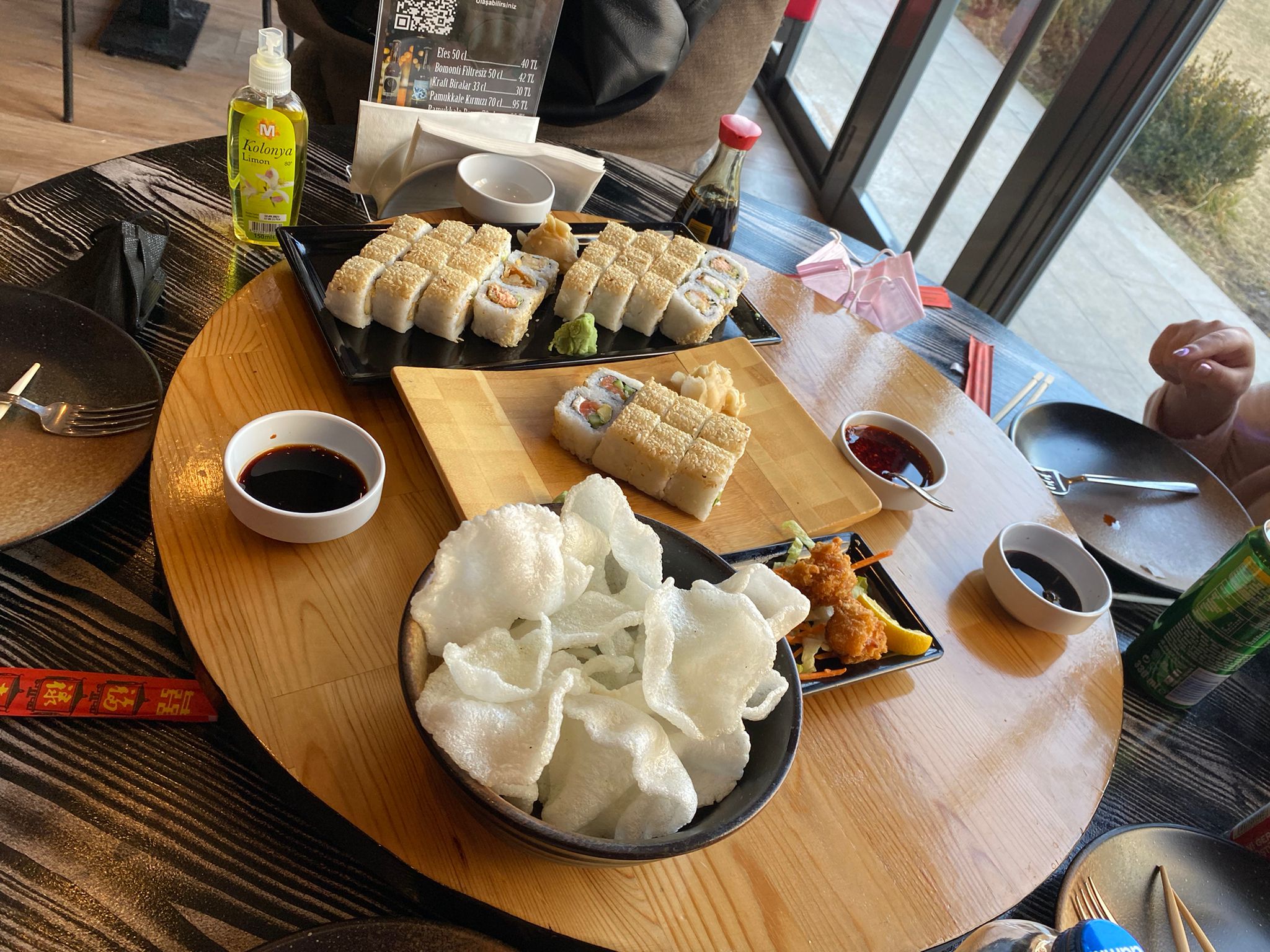 Japanese table setting with chopsticks on hashioki rest