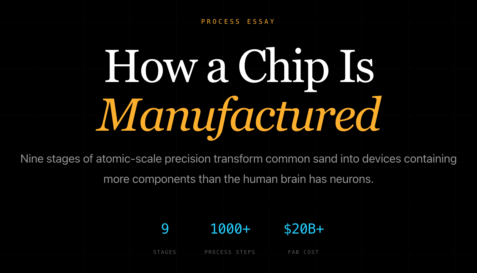 How a Chip is Manufactured — semiconductor wafer fabrication