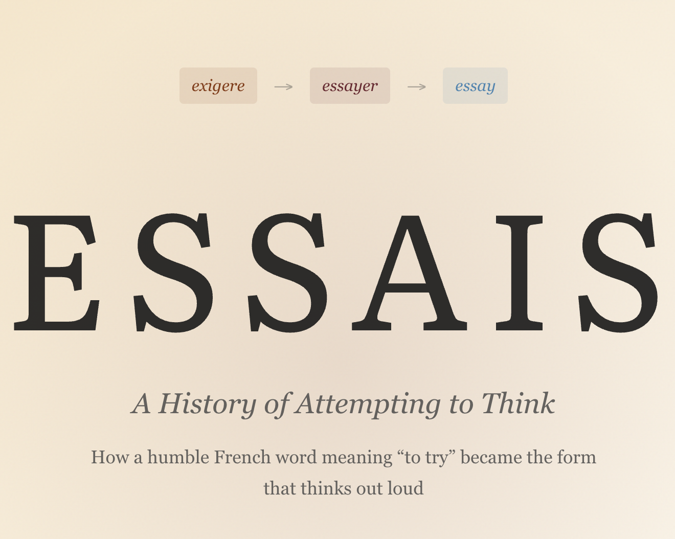 The Word Essay — visual essay about the form itself
